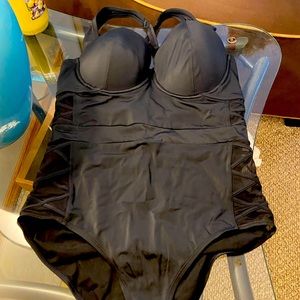 Torrid size 1 Black one piece swimsuit